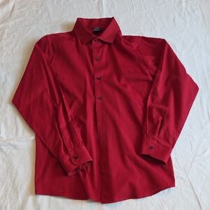 Stylish Red Boys Red Drss Shirt Larve 14/16 like new worn once